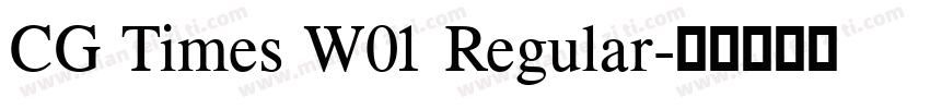 CG Times W01 Regular字体转换